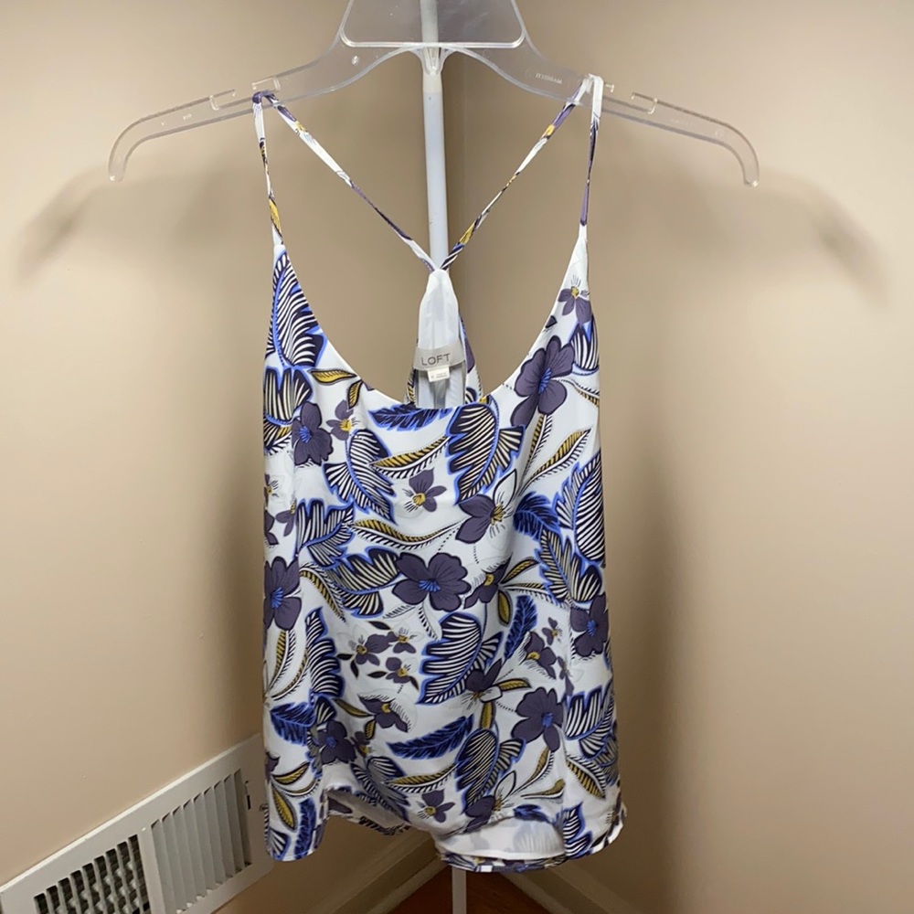 LOFT Floral Tank Blouse